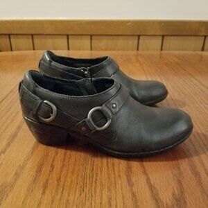 Born Zowy Black Leather Ankle Boots